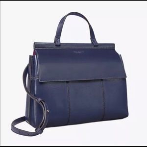 EUC Tory Burch Navy T Satchel